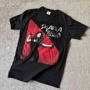 Shania Twain 2015 Rock The Country Tour Concert T-Shirt Black Men's Size Medium